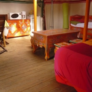 interieur d'une yourte